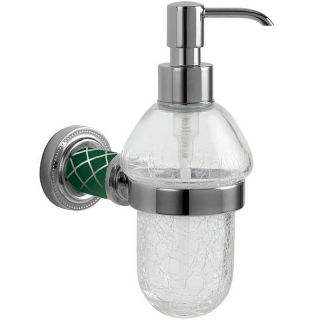 Дозатор для жидкого мыла Boheme Murano 10912-GR-CR хром/бирюзовый