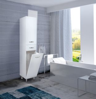 Пенал напольный Onika Модерн 403212 с бельевой корзиной правый 32см белый