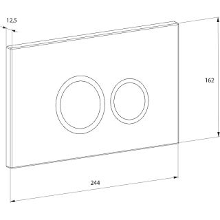 Клавиша смыва DQ DB1529016 Белая