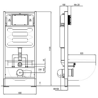 Комплект унитаза с инсталляцией Aquatek SET AQUATEK ПОЛАРИС-026 4в1 с сиденьем Микролифт и клавишей смыва хром