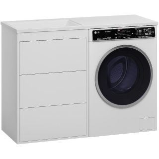 Напольная тумба под раковину Brevita Grafit 120 L УТ000014841  Белая матовая