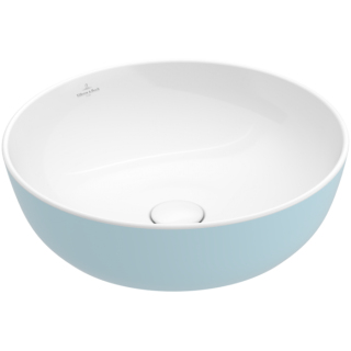 Раковина Villeroy Boch для установки на столешницу, 430 x 430 x 130 mm, Fog (фог), без перелива, нешлифованный