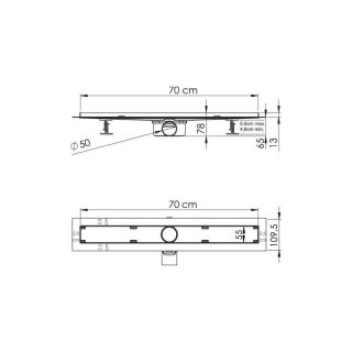 Душевой лоток Vincea Almira Jasmin SAY.605.70.P.DUZ 70 см