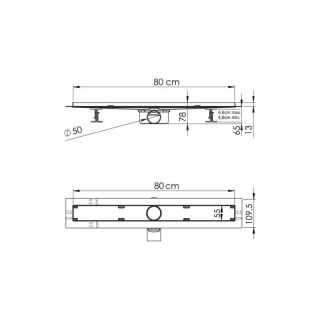 Душевой лоток Vincea Almira Jasmin SAY.605.80.P.PITI 80 см