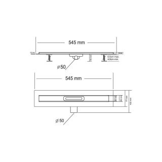 Душевой лоток Vincea Carmine SAY.510.50.P.DUZ 50 см