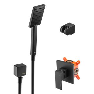 Встраиваемый смеситель для душа Swedbe Platta 5551B с лейкой чёрный