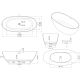 Ванна из искусственного камня Allen Brau Krion Oval 170x80 2.35003.21 без гидромассажа