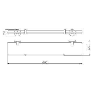 Стеклянная полка Rav Slezak Colorado COA0900/60SM Бронза