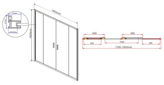 Душевая дверь Vincea Garda VDS-1G2180CH 180 см