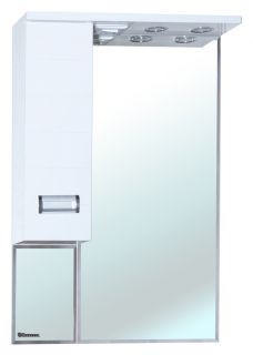 Зеркало-шкаф с подсветкой Bellezza Сиена 60см левый белый 00000001235