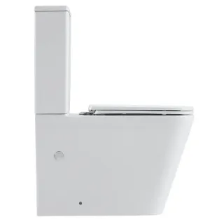 Унитаз-компакт Black&White Universe 7703W безободковый белый