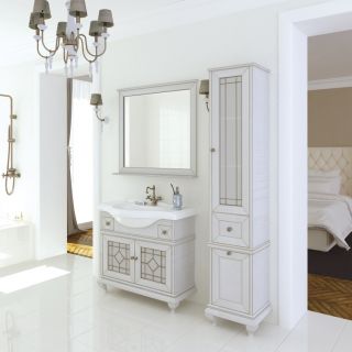 Зеркало Акватон Беатриче 85см слоновая кость 1A191802BEM60