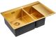 Мойка кухонная Paulmark Union PM537851-BGL левая брашированное золото