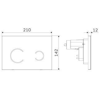 Клавиша смыва Am.Pm Touch Pro I0450B38 сенсорная черный глянец
