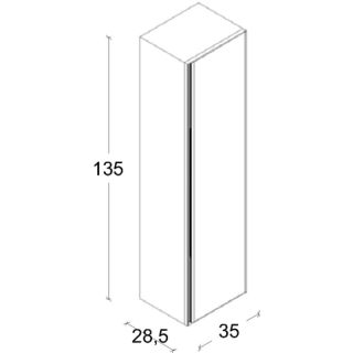 Пенал подвесной Armadi Art Quatro 791-A-A 35 см антрацит