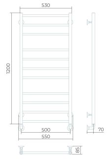 Водяной полотенцесушитель Larusso Имидж П11 50x120см хром 4670078535702