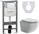 Комплект с инсталляцией Ceramica Nova CN3009_1002W_1000 унитаз Forma CN3009 крышка-сиденье с микролифтом и инсталляция Envision CN1002W с белой матовой кнопкой смыва Flat