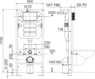 Комплект с инсталляцией Ceramica Nova CN3001_1002M_1000 унитаз Play CN3001 крышка-сиденье с микролифтом и инсталляция Envision CN1002M с кнопкой смыва хром матовый Flat