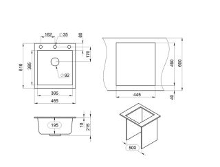 Мойка кухонная Granula 4651, ПИРИТ