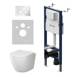 Комплект унитаза с инсталляцией AM.PM Like IS90101.801900 сиденье микролифт