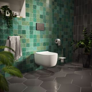 Кнопка смыва Berges Novum soft touch чёрный 040035