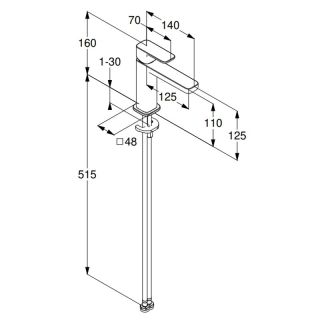 Смеситель для раковины Kludi Renon 422820575 хром