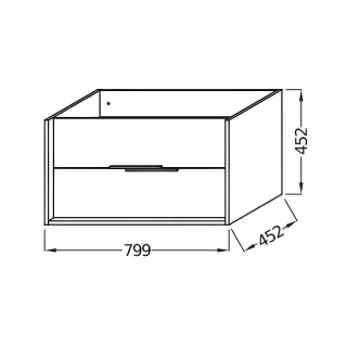 Тумба под раковину Jacob Delafon Vivienne EB1667-J5-J5 80 см белый блестящий