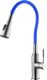 Смеситель для кухни Lemark Expert LM5082S-Blue с гибким поворотным изливом хром/синий