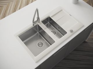 Кухонная мойка Florentina Комби 860К серый шёлк