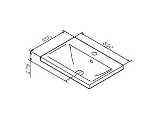 Раковина Am.pm X-JOY M85AWCC0652WG 65 см