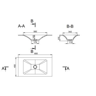 Столешница с раковиной Holbi Sirius 80см цветной матовый 1.05.001.11.3