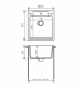 Мойка кухонная Polygran ARGO-460 серый 444669