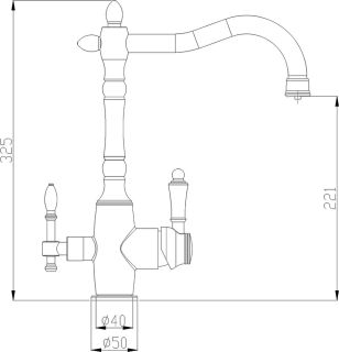 Смеситель для кухни ZORG Steel Hammer SH 812 BLACK BR