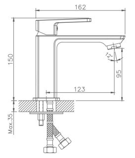 Смеситель для раковины Haiba HB10176 хром