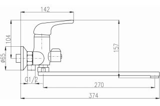 Смеситель для ванны Rav Slezak SAZAVA SA553.5 хром