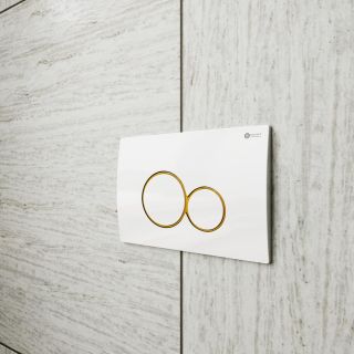 Клавиша смыва Point Виктория PN44061WG белый/золото