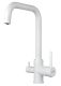 Смеситель для кухни Shevanik S228C с подключением фильтра белый
