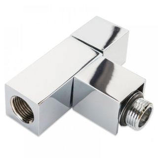 Вентиль запорный угловой Luxon LX-858SCH0404  1/2"х1/2" ш/ш  для п/с хром Квадратный