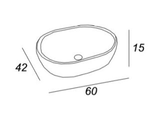 Раковина керамическая Cezares 50179 белый
