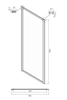 Душевой уголок Ambassador Forsa 17021104NX-90NX 130x90см хром/прозрачное