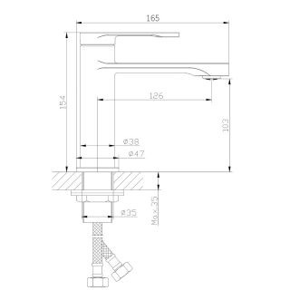 Смеситель для раковины Orange Vesper M10-021cr хром