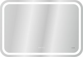Зеркало Cersanit DESIGN PRO KN-LU-LED050*80-p-Os 80см с часами и антизапотеванием