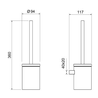 Ёршик для туалета Timo Luiro 18661/18 чёрное золото