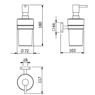 Дозатор Kludi Vela S 25976N5 брашированный никель