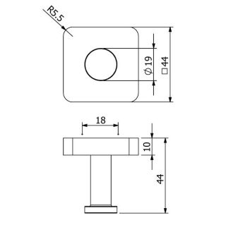 Крючок Kludi Vela S 25984N2 сталь оружейная брашированная