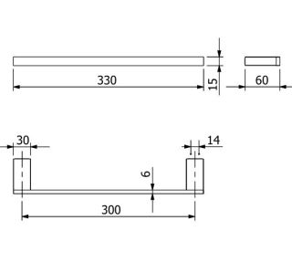 Полотенцедержатель Kludi Vela C 31962N0 30 см брашированное золото