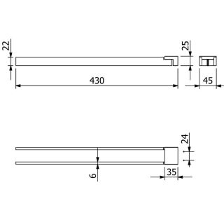 Полотенцедержатель Kludi Vela C 31977N1 40 см брашированная бронза