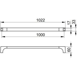 Держатель для полотенца Keuco Edition 11101051000 никель шлифованный