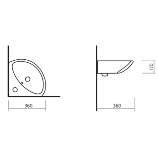 Раковина Sanita Веер 30см белый VERSAWB01