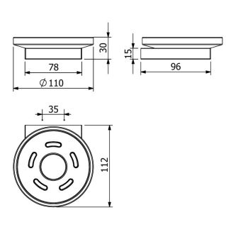 Мыльница Kludi Vela C 31985N5 брашированный никель